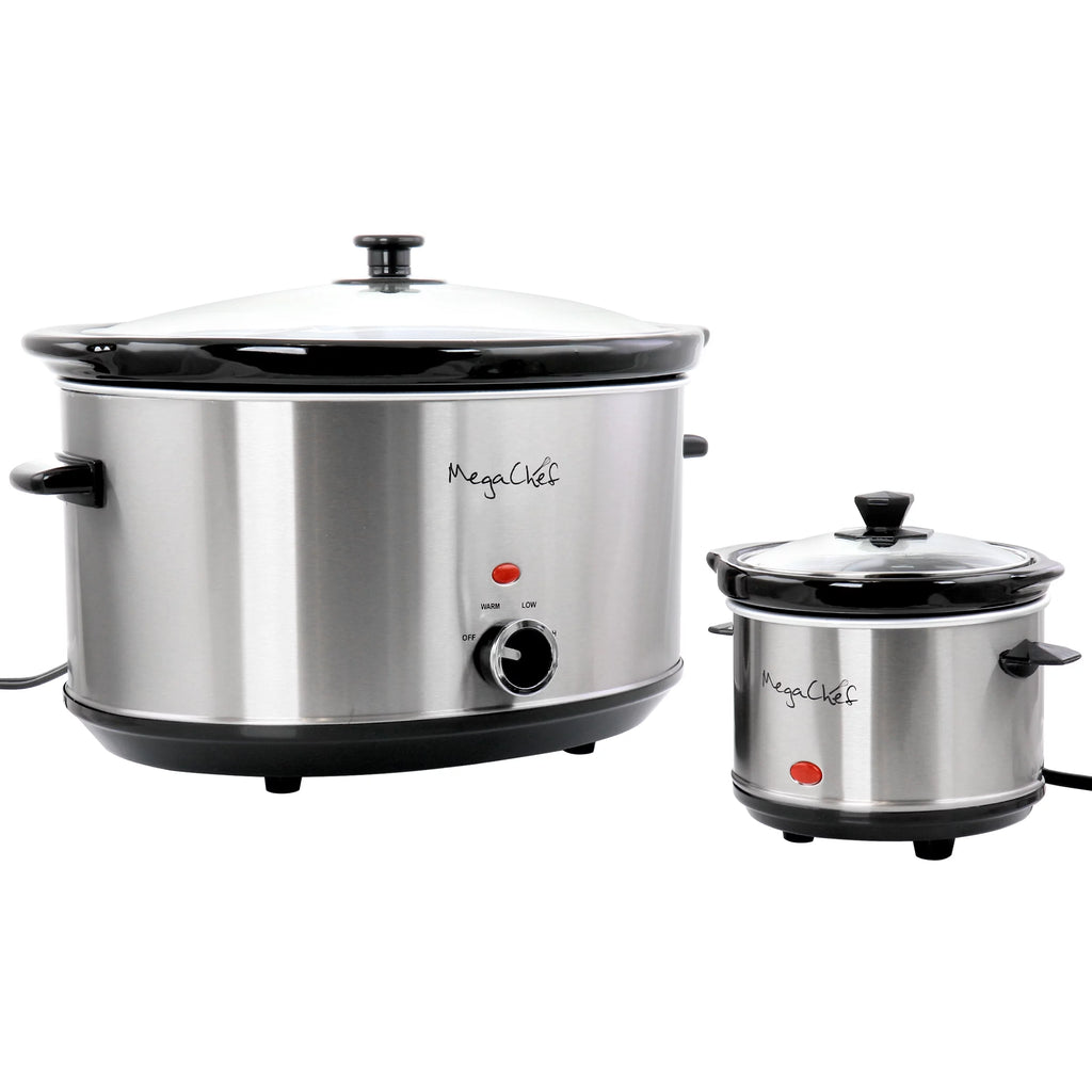 8 Quart Slow Cooker with Mini 0.6 Quart Warmer Q2451