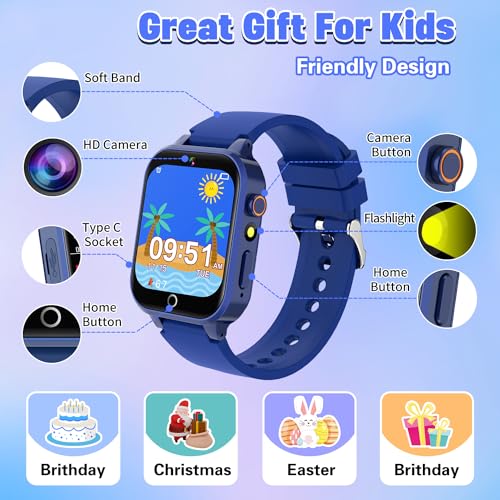 Kids Smart Watch with 26 Games, HD Camera, Touchscreen N90720