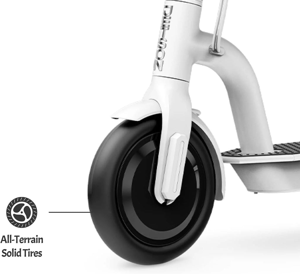White Folding Electric Scooter with Phone Holder and LCD Display V40210