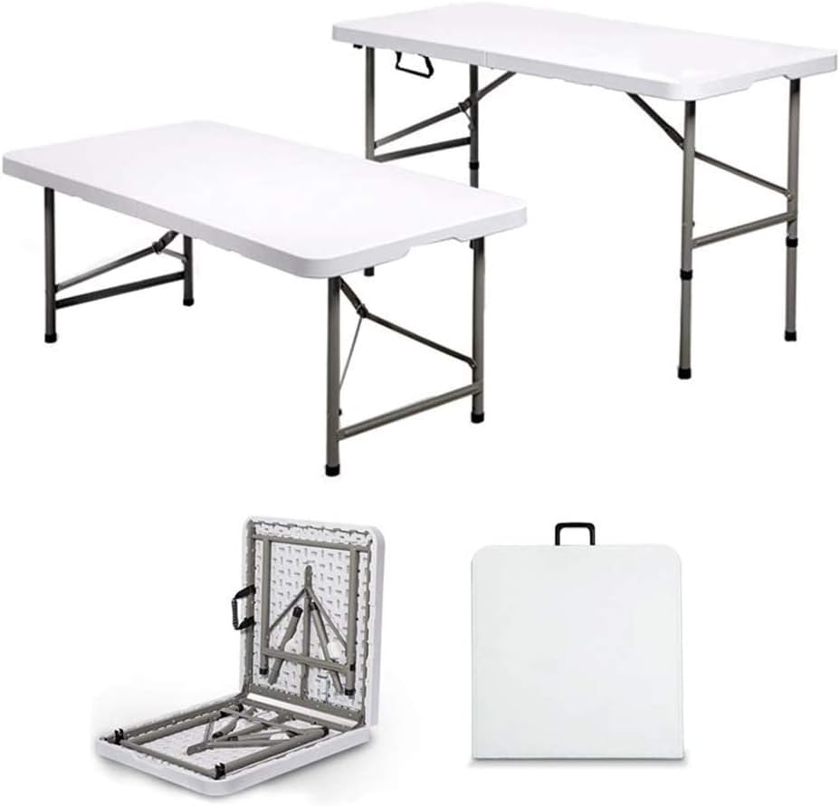 Portable Folding Camping Table 4ft Heavy Duty Plastic E934877