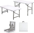 Portable Folding Camping Table 4ft Heavy Duty Plastic E934877