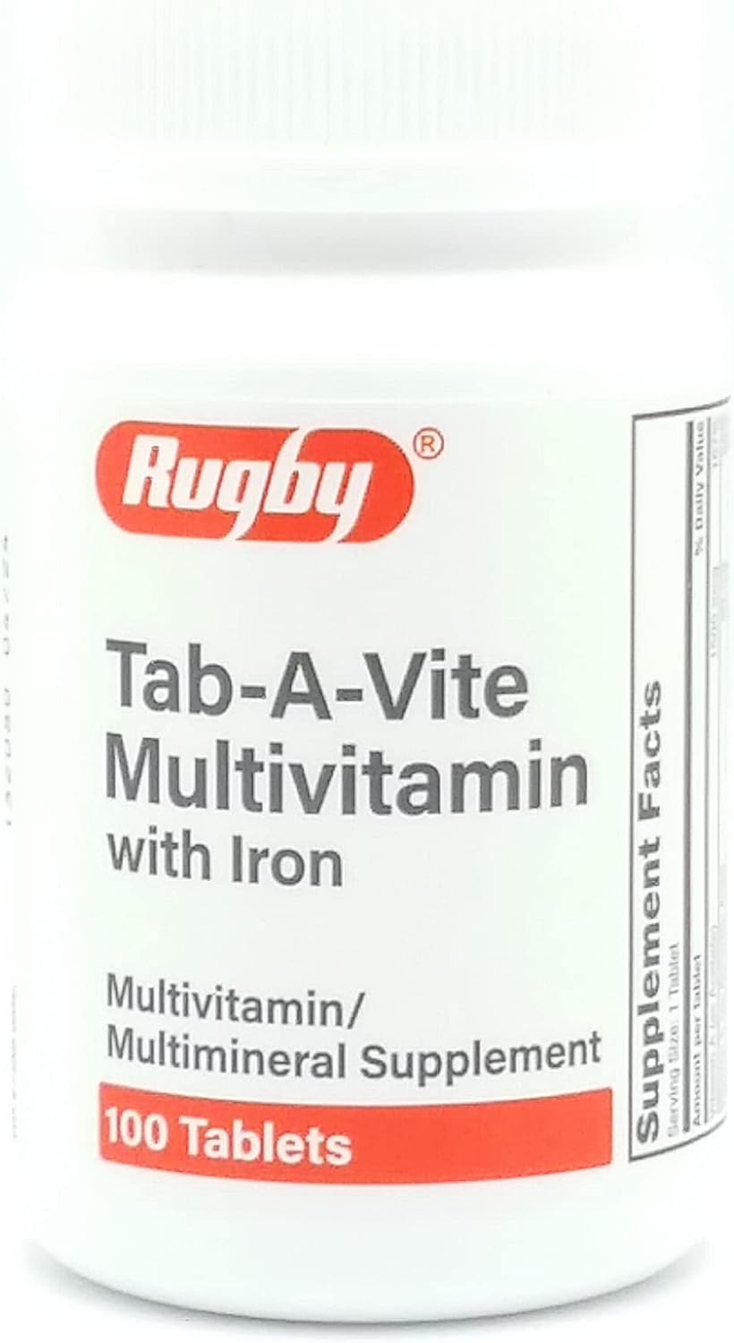 Multivitamin with Iron Multimineral Supplement 100 Tablets B214