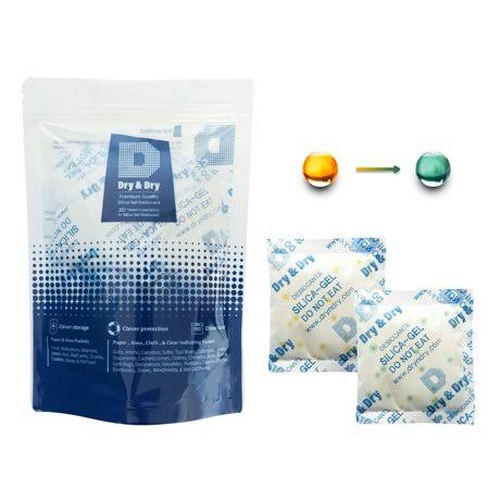 50 Gram 100 Packs Orange Indicating Mixed Silica Gel Packets J60182