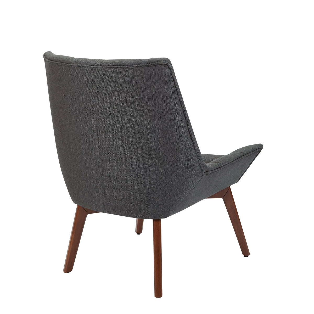 Charcoal Fabric Tufted Chair with Coffee Legs Y950630