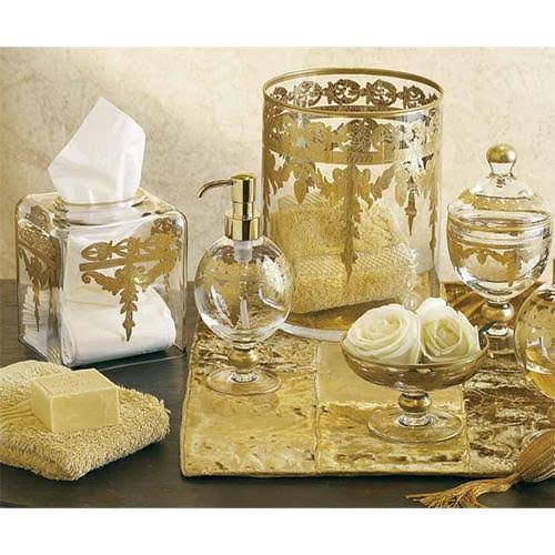 Gold Wastebasket C4557