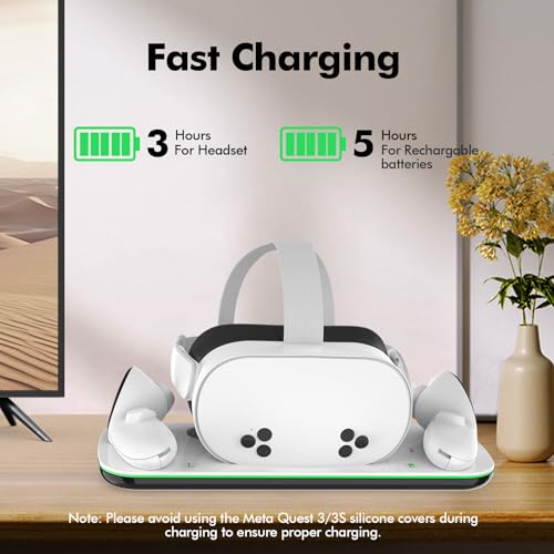 Charging Dock with Closable LED Indicator, Magnetic Charging, 2 Rechargeable 1850mA Batteries N556
