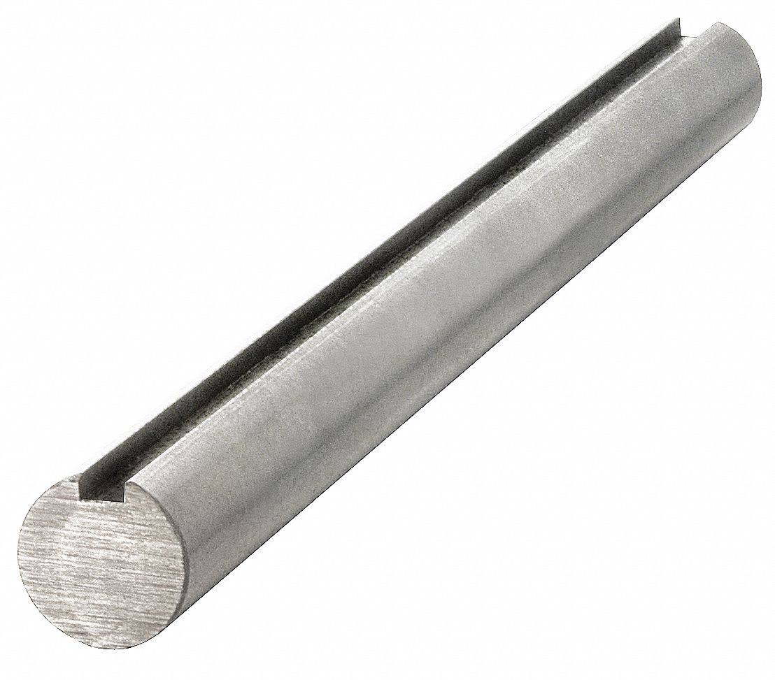 Carbon Steel Grade 1045 Keyed Shaft, Diameter 1-15/16 X160