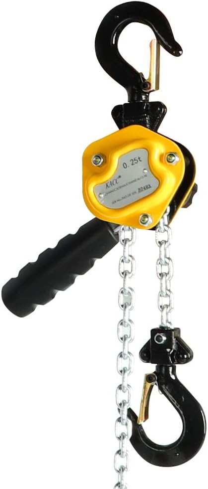550LBS Manual Lever Chain Hoist 5 Feet Lift G80 Chain with Hook Pack of 2 I3081