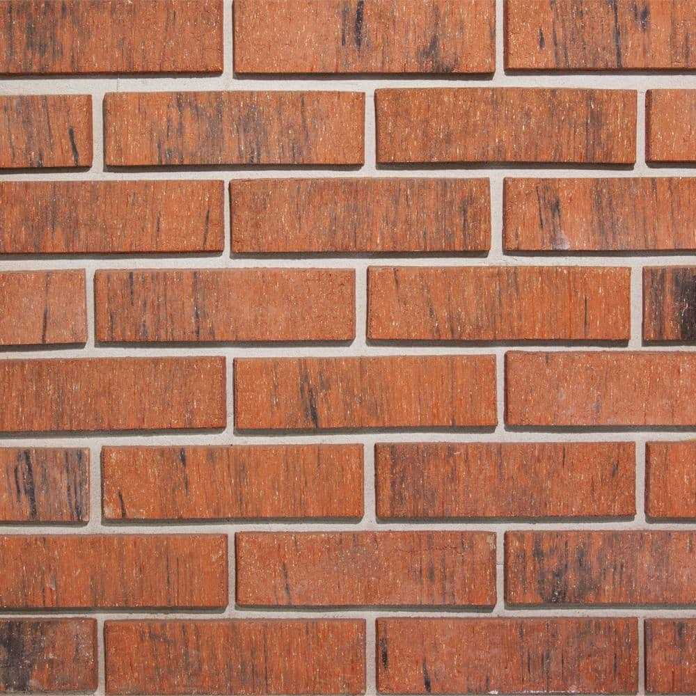 8 in. x 2.25 in. x 0.44 in. Concrete Red Thin Brick Veneer S17171