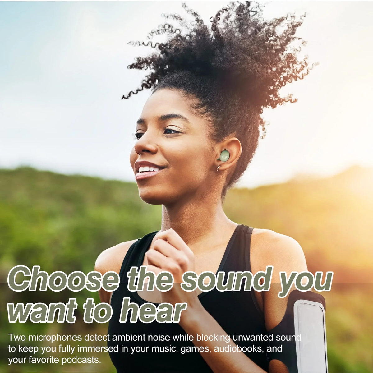 Truly Wireless Bluetooth Headphones with Noise Isolation, Dual Dynamic Microphone A3389