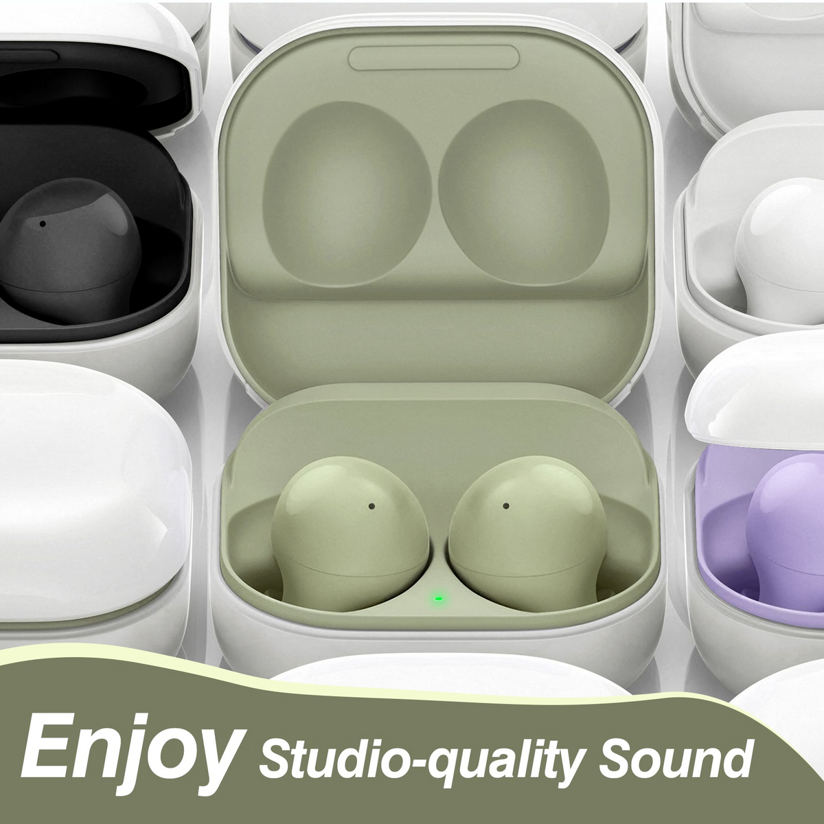 Truly Wireless Bluetooth Headphones with Noise Isolation, Dual Dynamic Microphone A3389