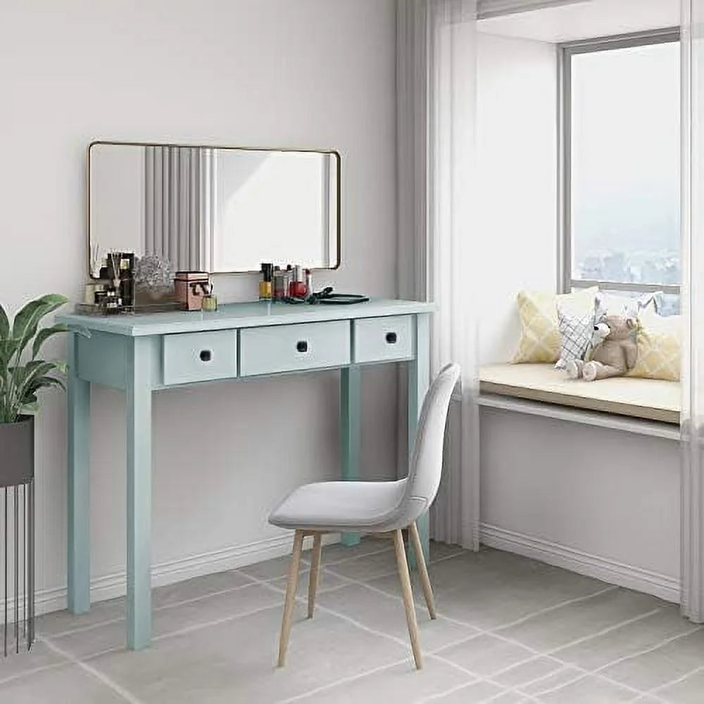 Light Green Small Writing Desk with Drawers S392327