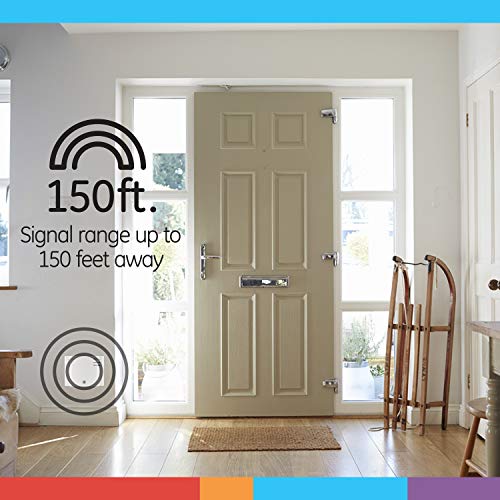 White Wireless Doorbell Kit with 2 Push Buttons and 8 Melodies L313639