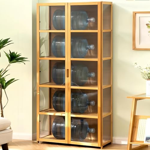 5-Tier Acrylic Glass Door Display Cabinet J50980