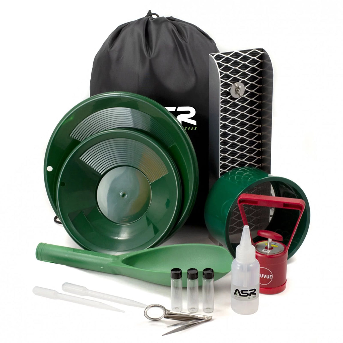 14pc Portable Gold Panning Kit with Backpack and Sluice Box N843