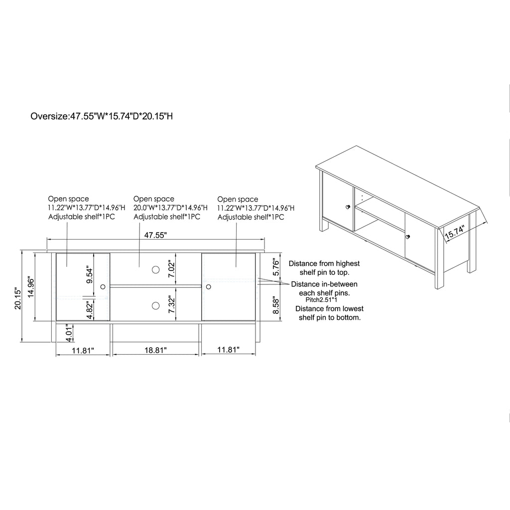 Walnut TV Stand X622