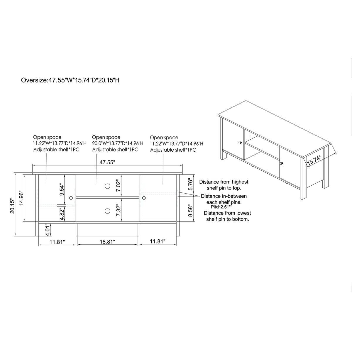 Walnut TV Stand X622