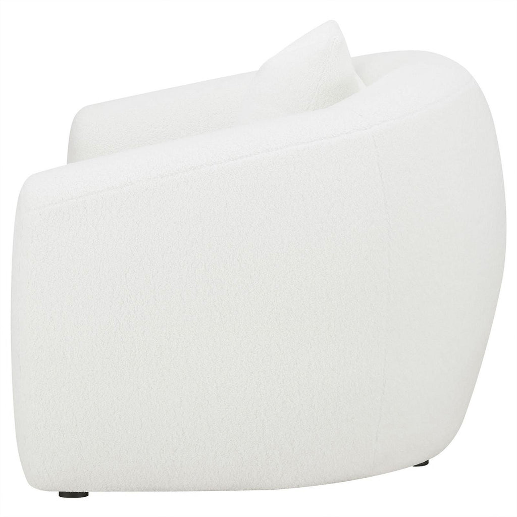 White Fabric Upholstered Tight Back Chair W708255