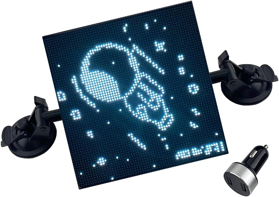 64 X 64 Programmable LED Car Sign with Car Charger P661
