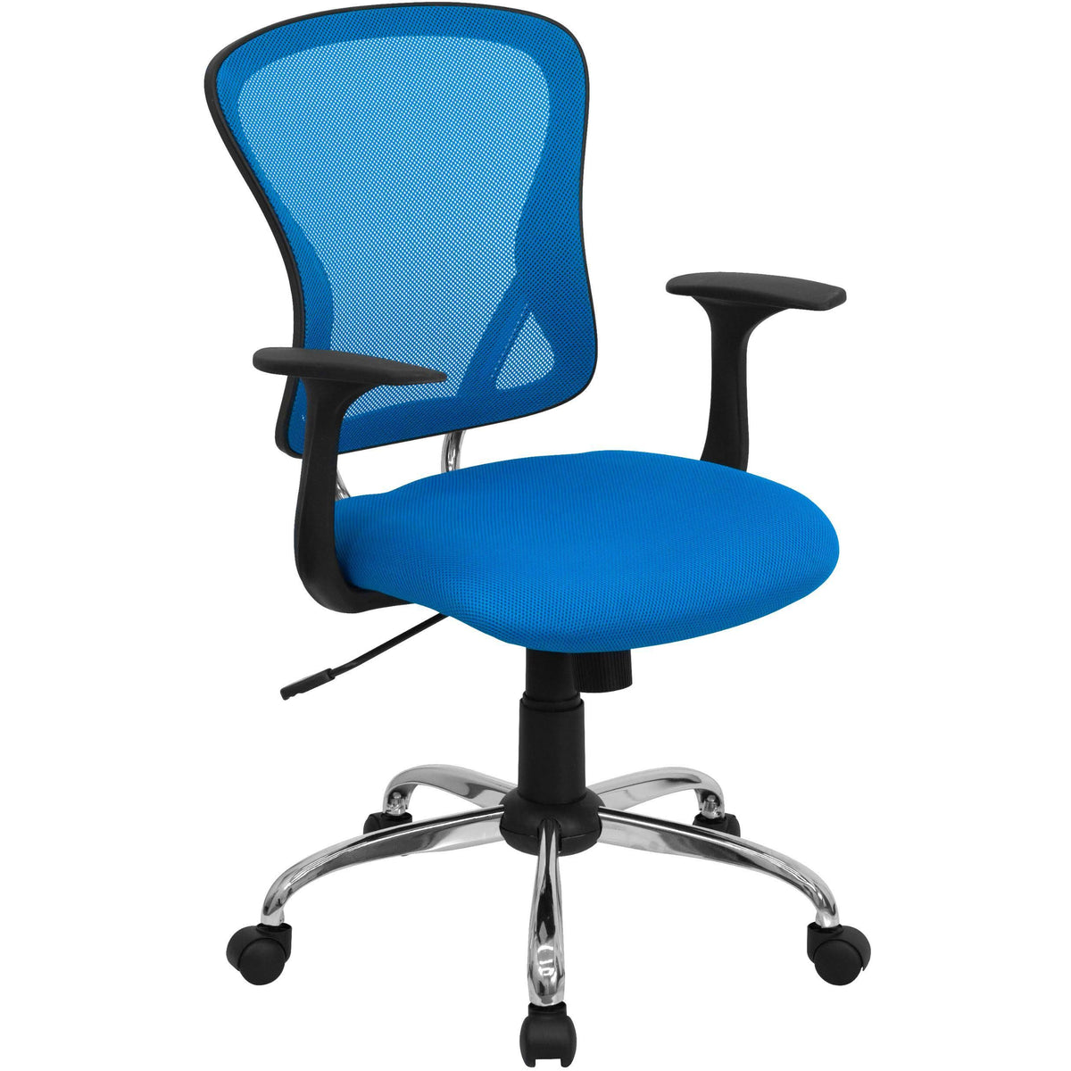 Yellow Mid-Back Mesh Swivel Task Chair with Chrome Base M1492