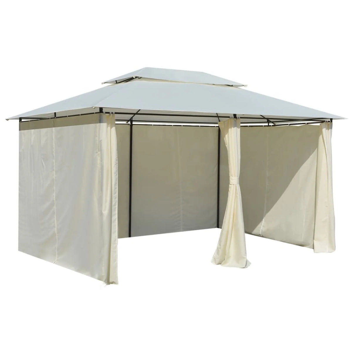 White Garden Marquee with Curtains T600