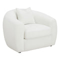 White Fabric Upholstered Tight Back Chair W708255