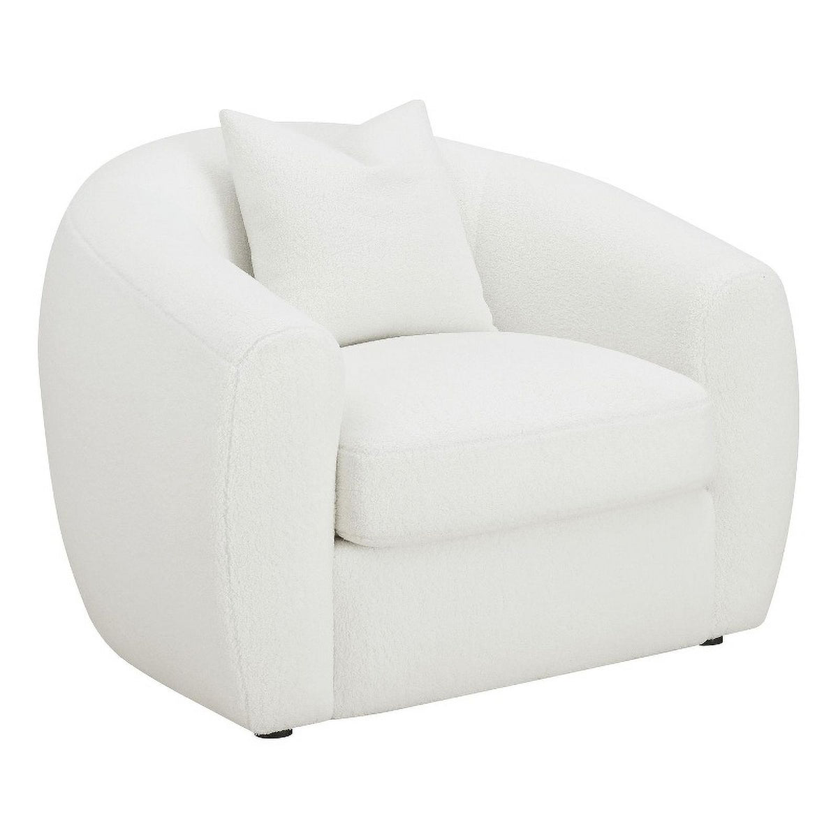 White Fabric Upholstered Tight Back Chair W708255