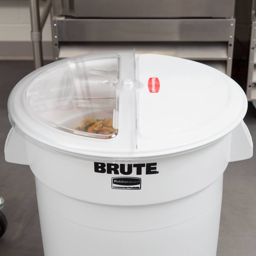 White Sliding Lid with 4-Cup Scoop V75628