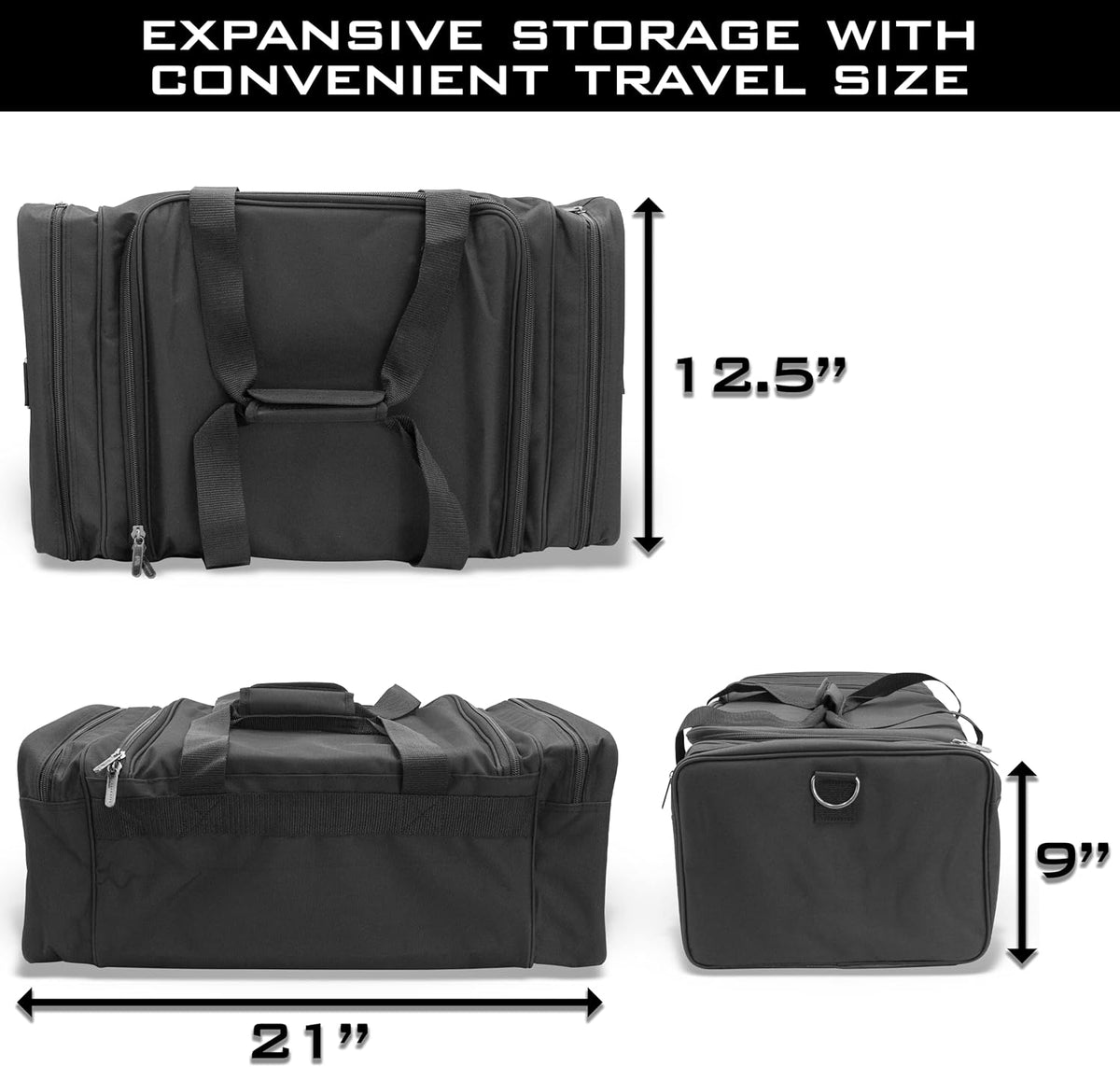 DJ Case Cable File Bag with Padded Walls and Cable Storage Dividers I4020