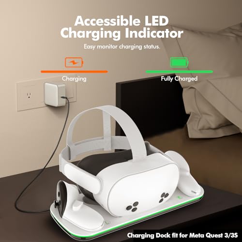 Charging Dock with Closable LED Indicator, Magnetic Charging, 2 Rechargeable 1850mA Batteries N556