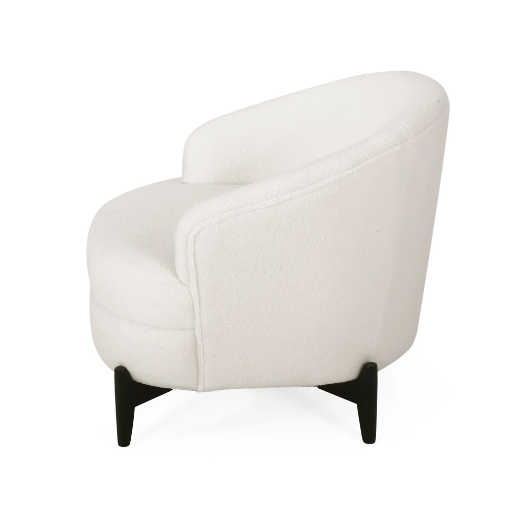 Contemporary Boucle Upholstered Club Chair P9217