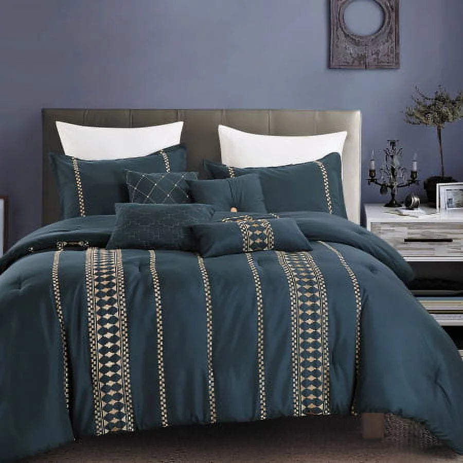 King 7 Piece Microfiber Comforter Set Y21118