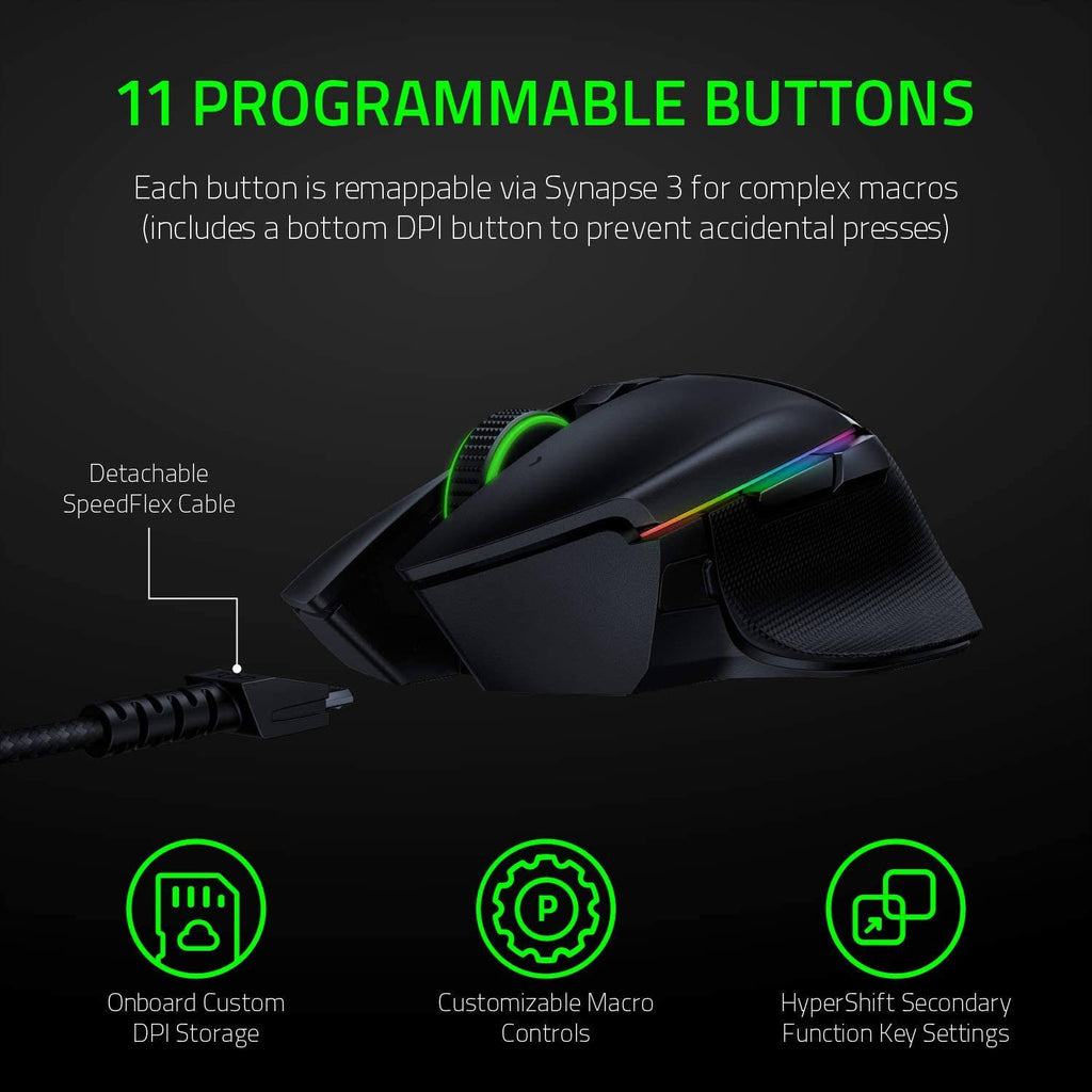 Black Wireless Optical Gaming Mouse V477