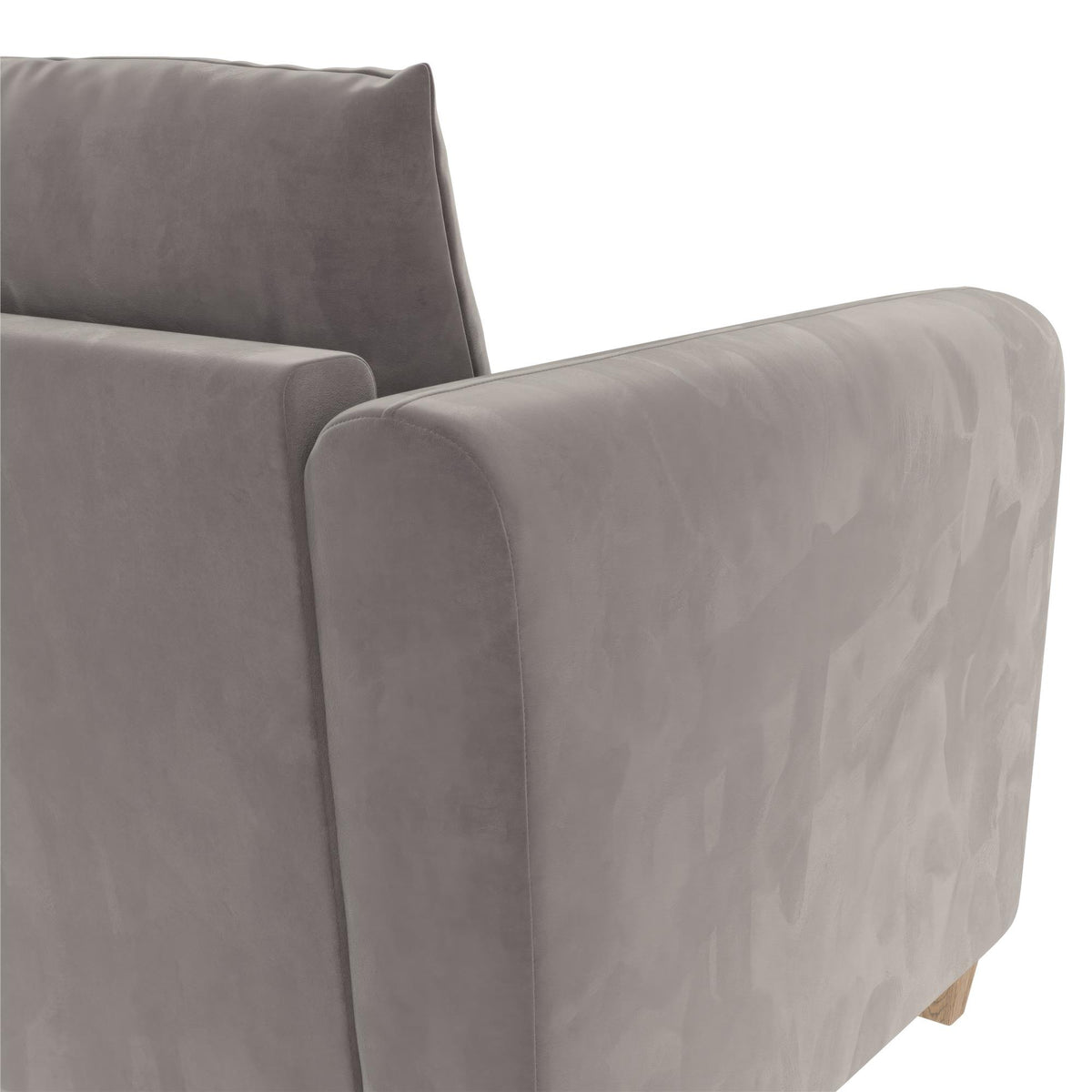 Light Gray Velvet Tufted Sofa Q5616