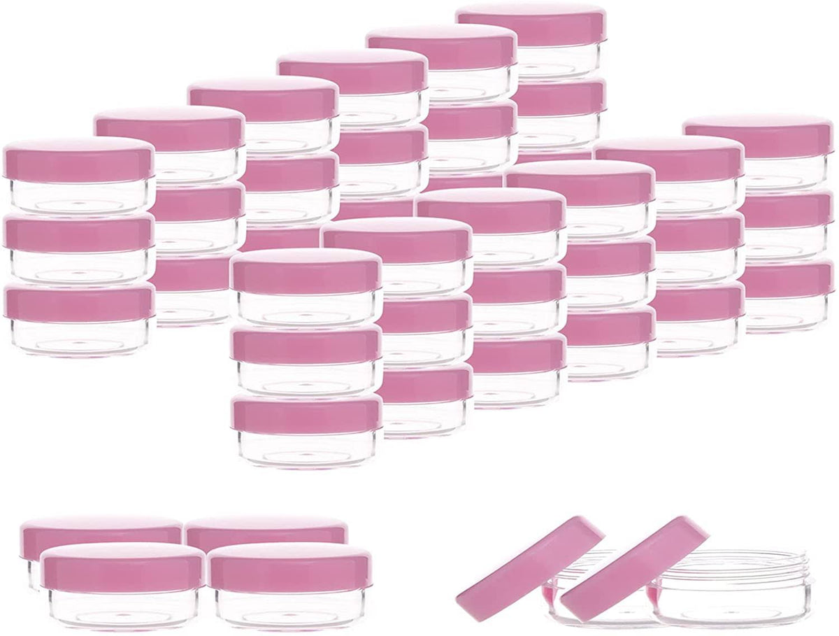 10 Gram Empty Plastic Cosmetic Sample Containers with Lids 40pcs T25627