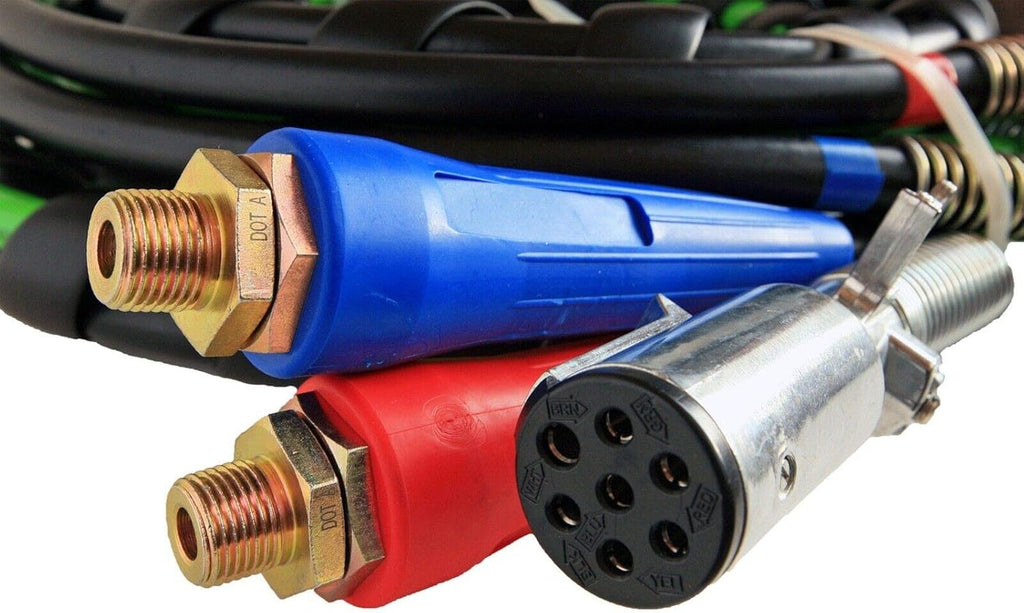 3 in 1 ABS Electrical and Rubber Air Line Hose Assemblies 12 FT Black W942551