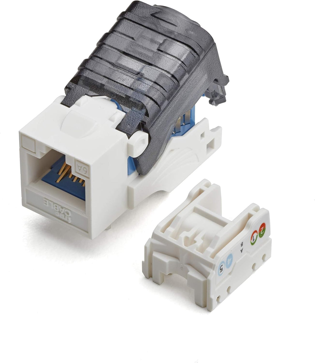 Blue Cat6A Toolless Keystone Jack 12 Pack H58818