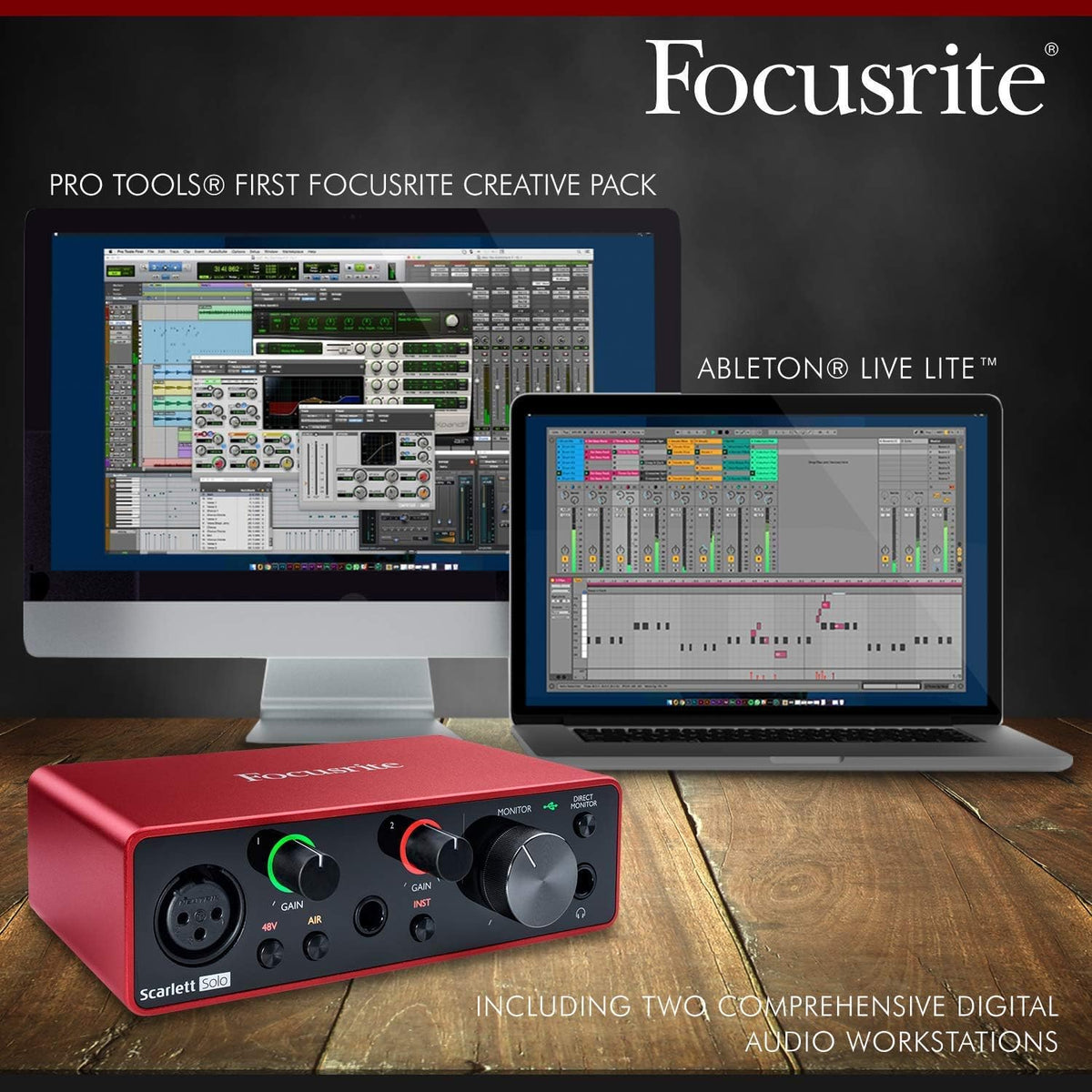 USB Audio Interface + Over-Ear Dynamic Stereo Headphones E47448