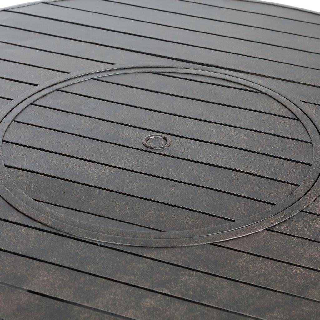 47" Wide 40,000 BTU Freestanding Liquid Propane Round Table Fire Pit O804