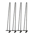30" Heavy Duty Set Of 4 Black Hairpin Table Legs P844418
