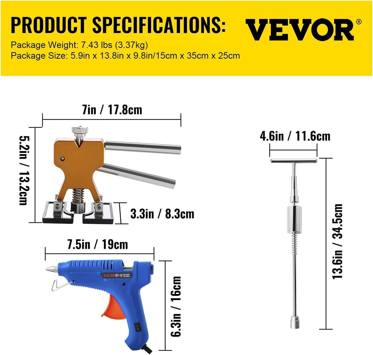 69 Pcs Paintless Dent Repair Tools V617383