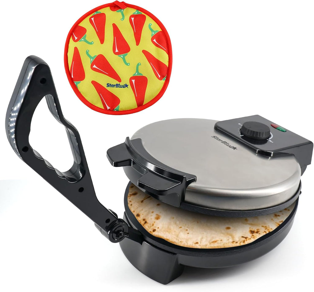 10inch Stainless Steel Non-Stick Electric Roti Maker with Removable Handle X9393