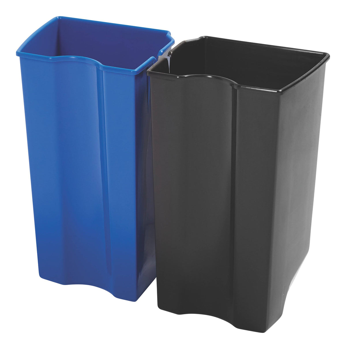 8 Gal Black Blue Step-On Trash Can C93857