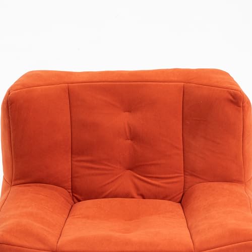 White Microfiber Memory Foam Bean Bag Chair with Footstool I131785