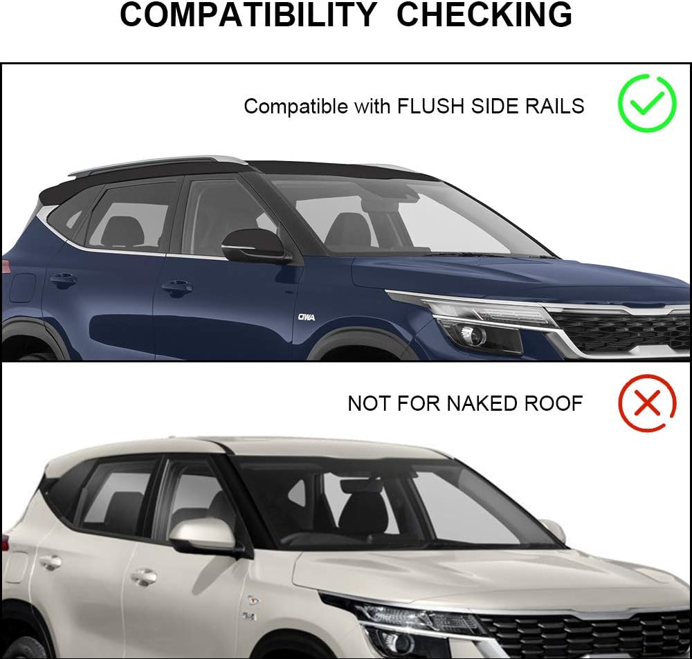Lockable Roof Rack Cross Bars for Kia Seltos 2021 2022 M284