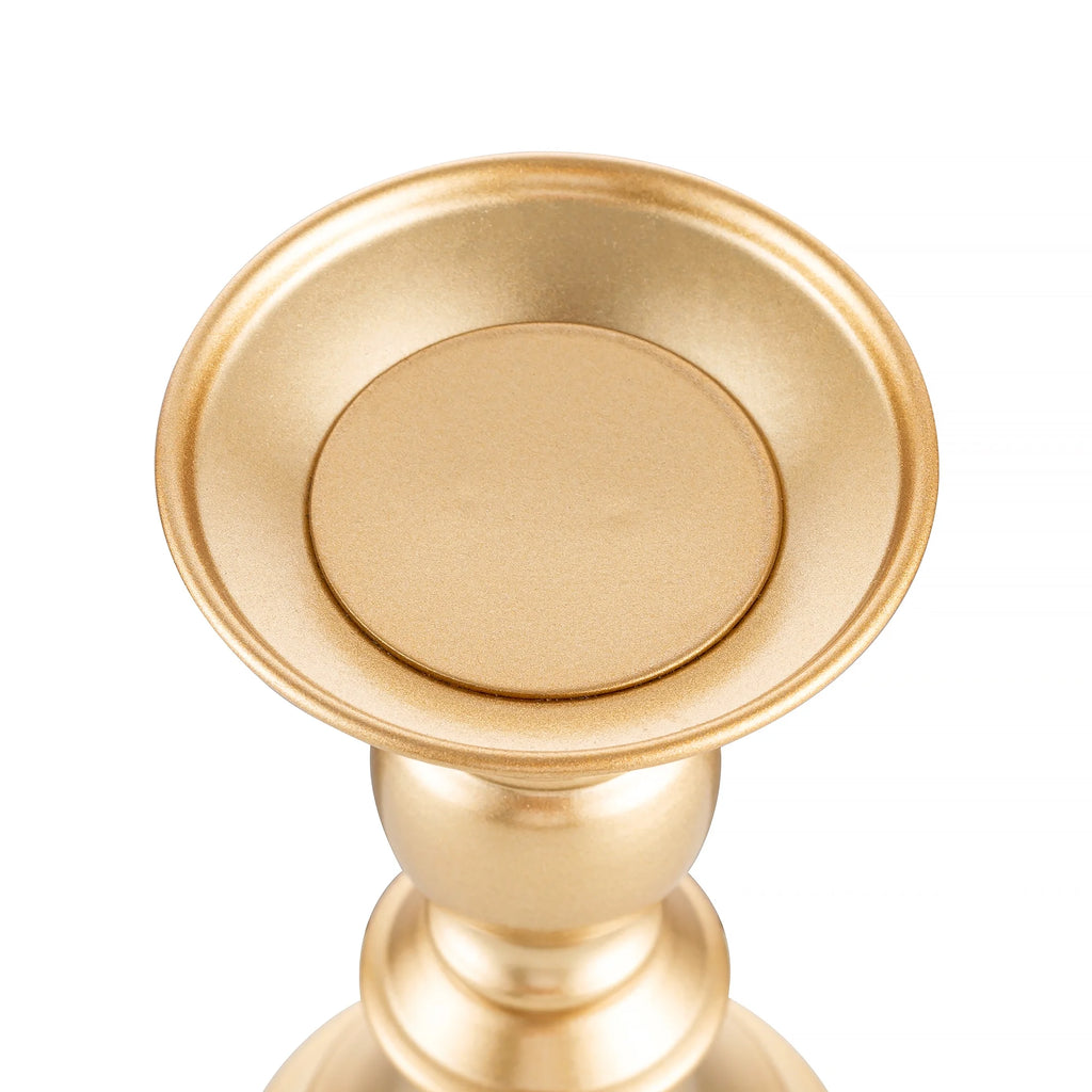 Gold Pillar Candle Holder Set of 10 P4464