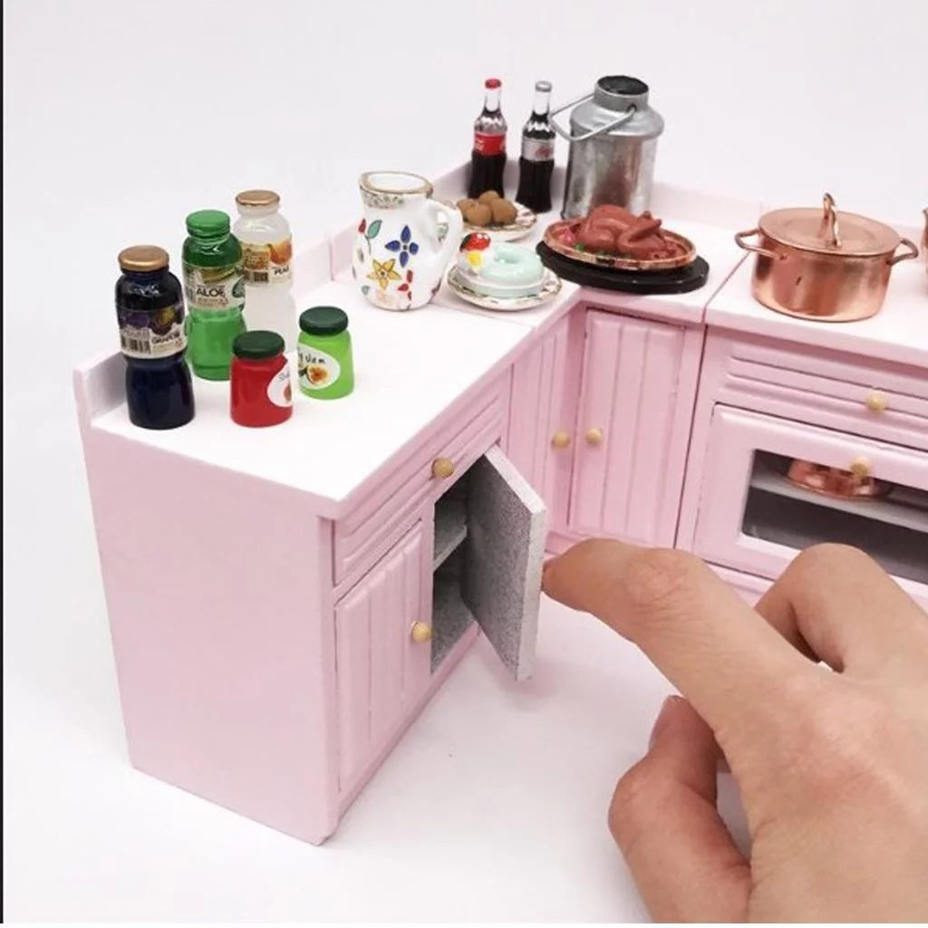 Birch Wood 12 Scale Miniature Kitchen Furniture E98052