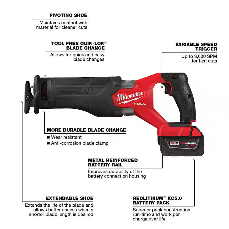18-Volt Lithium-Ion Brushless Cordless Reciprocating Saw and Hammer Drill H832