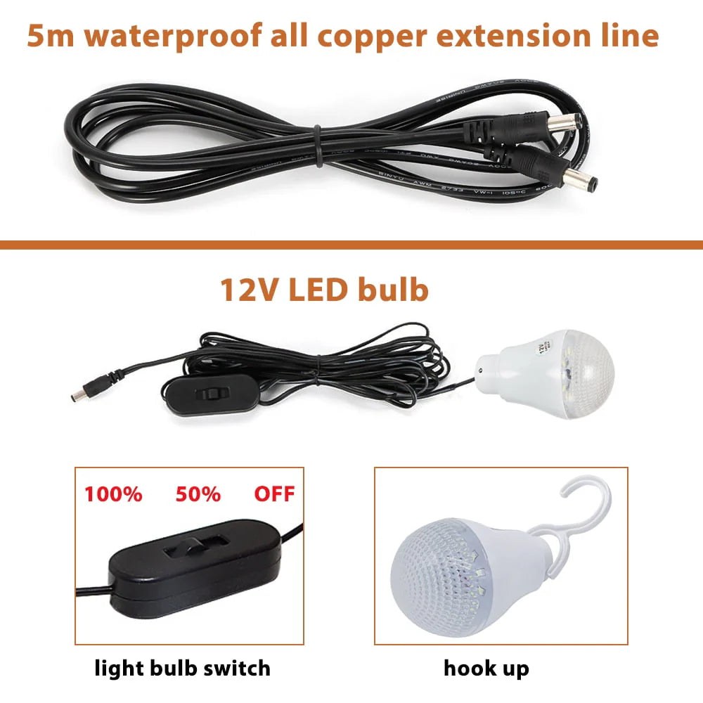 Portable Power Station Kit with 4 Bulbs F7813
