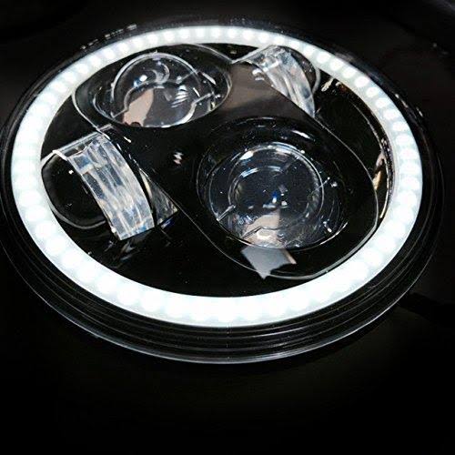 5 3/4x22 Projection LED Headlight with White Halo Ring B790